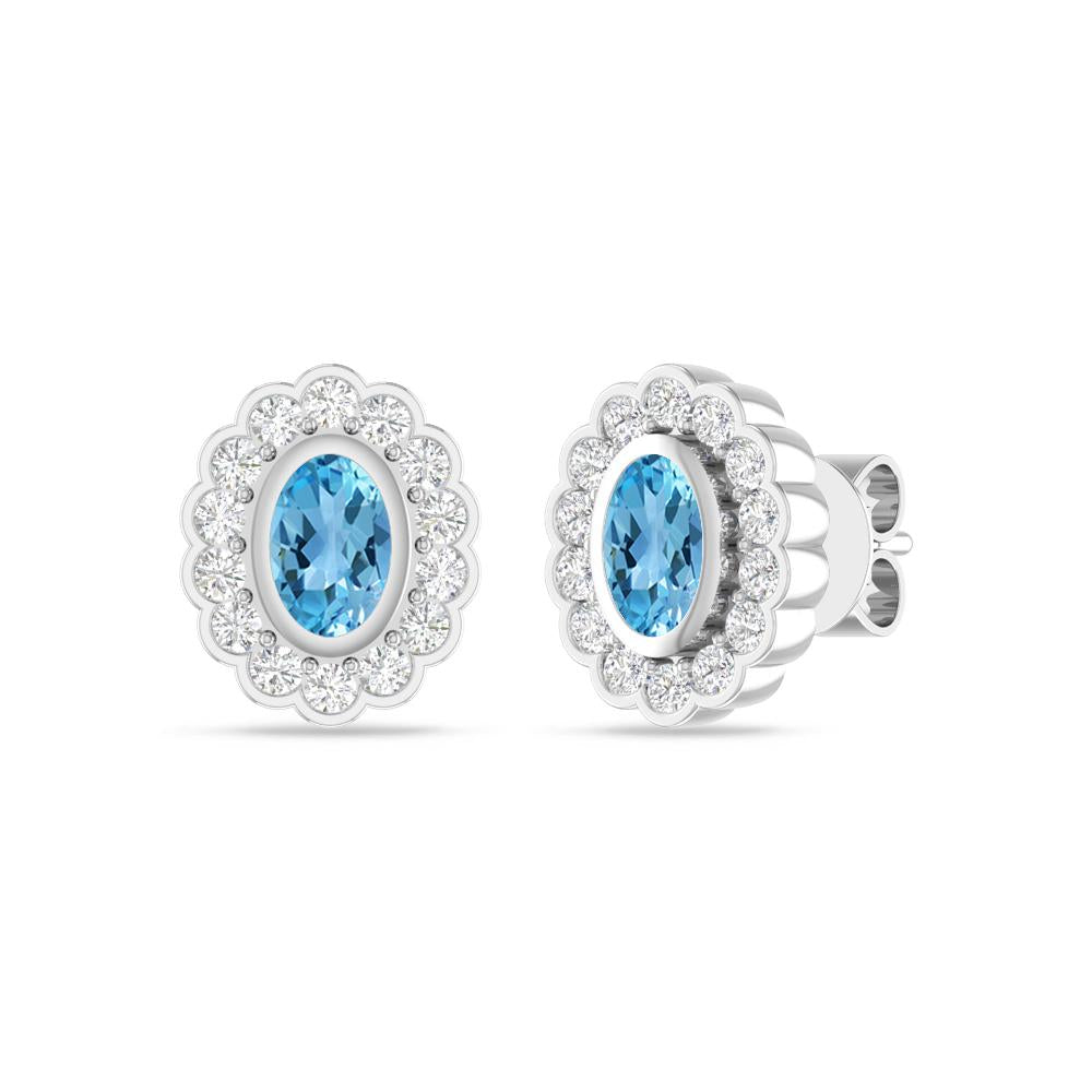 White Gold - Blue Topaz