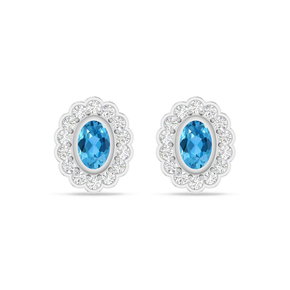 White Gold - Blue Topaz