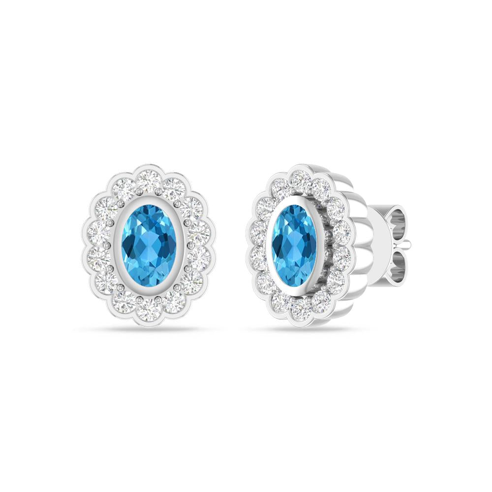 White Gold - Blue Topaz