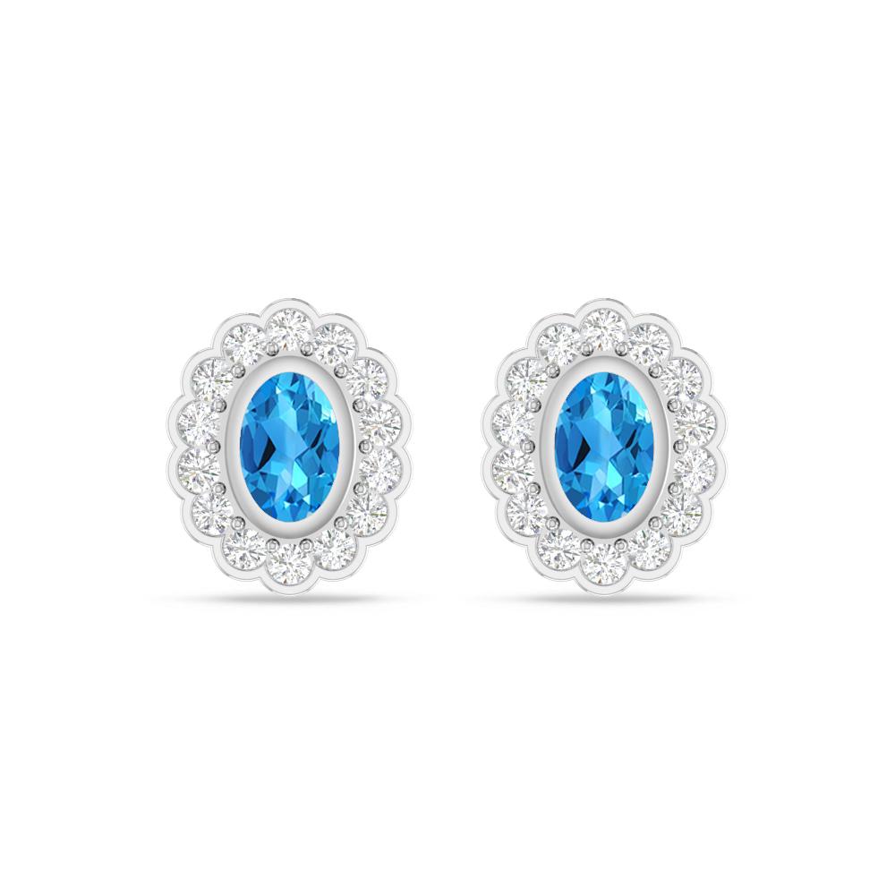 White Gold - Blue Topaz