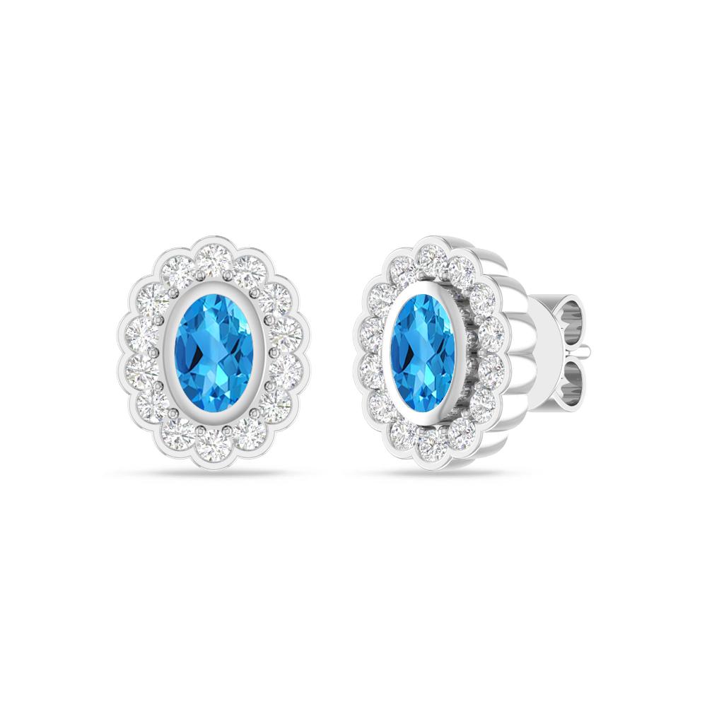 White Gold - Blue Topaz