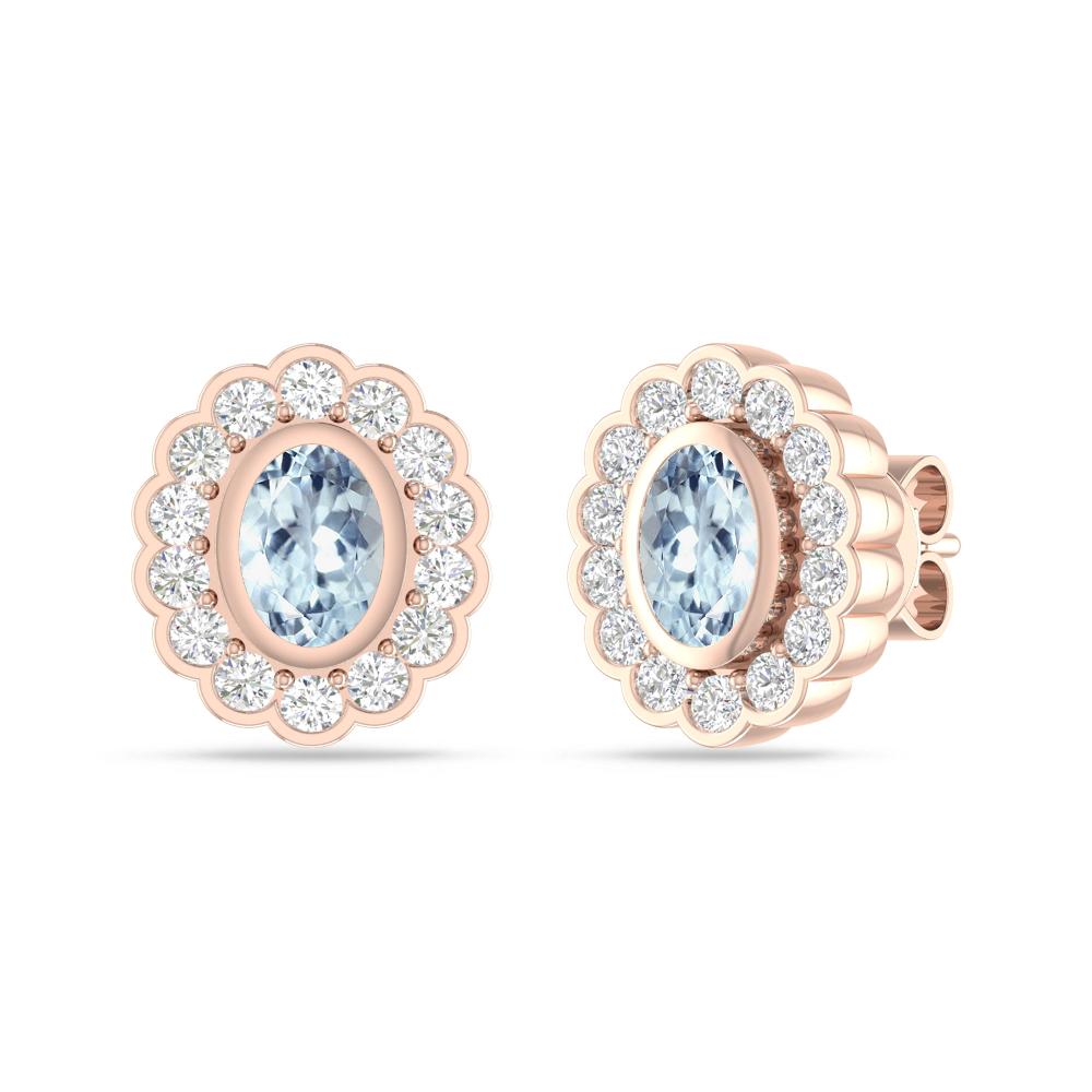 Rose Gold - Aquamarine