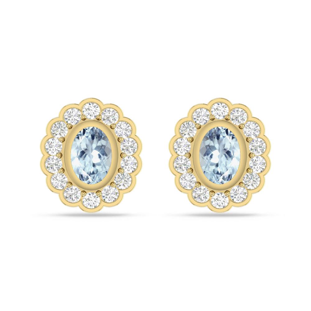Yellow Gold - Aquamarine