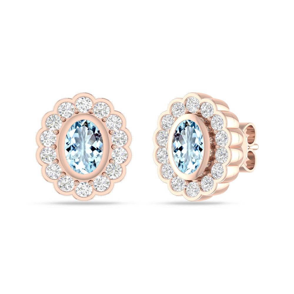 Rose Gold - Aquamarine