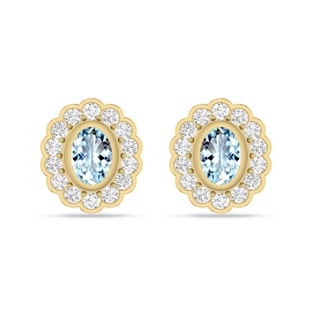 Yellow Gold - Aquamarine