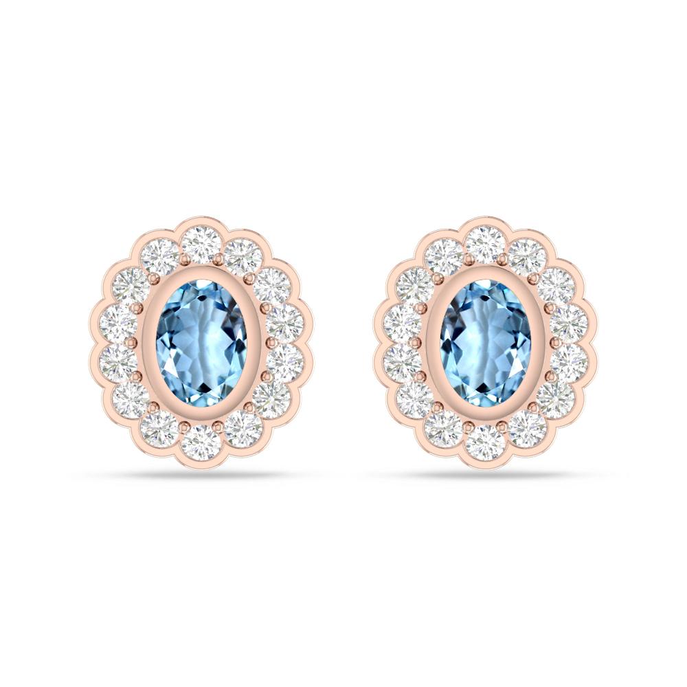 Rose Gold - Aquamarine