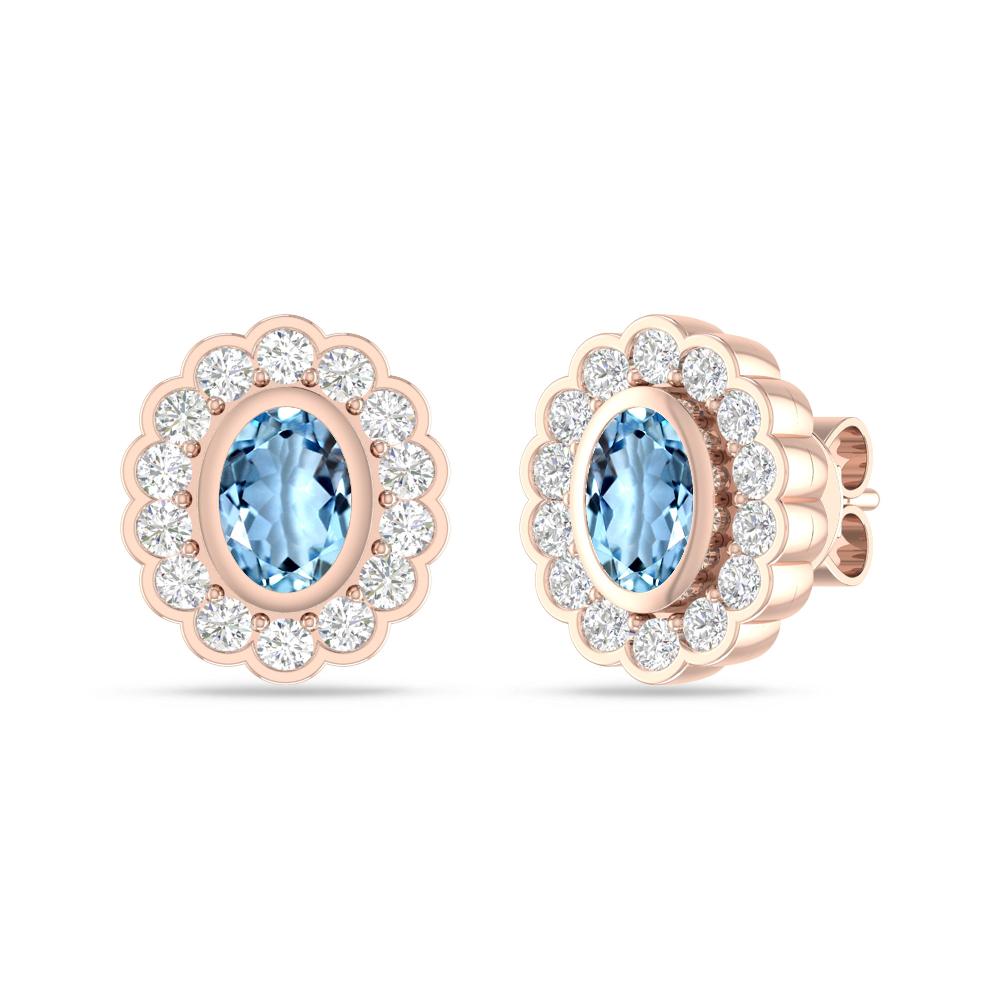 Rose Gold - Aquamarine