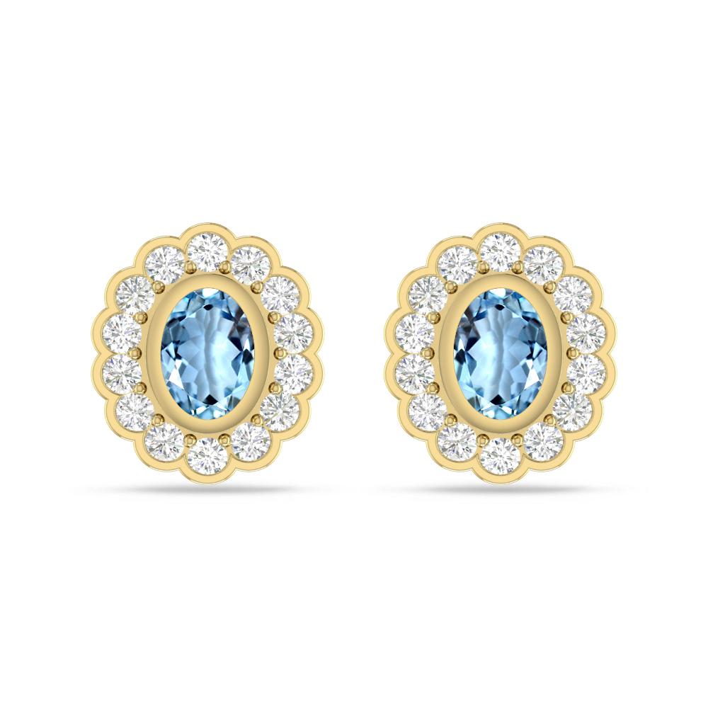Yellow Gold - Aquamarine