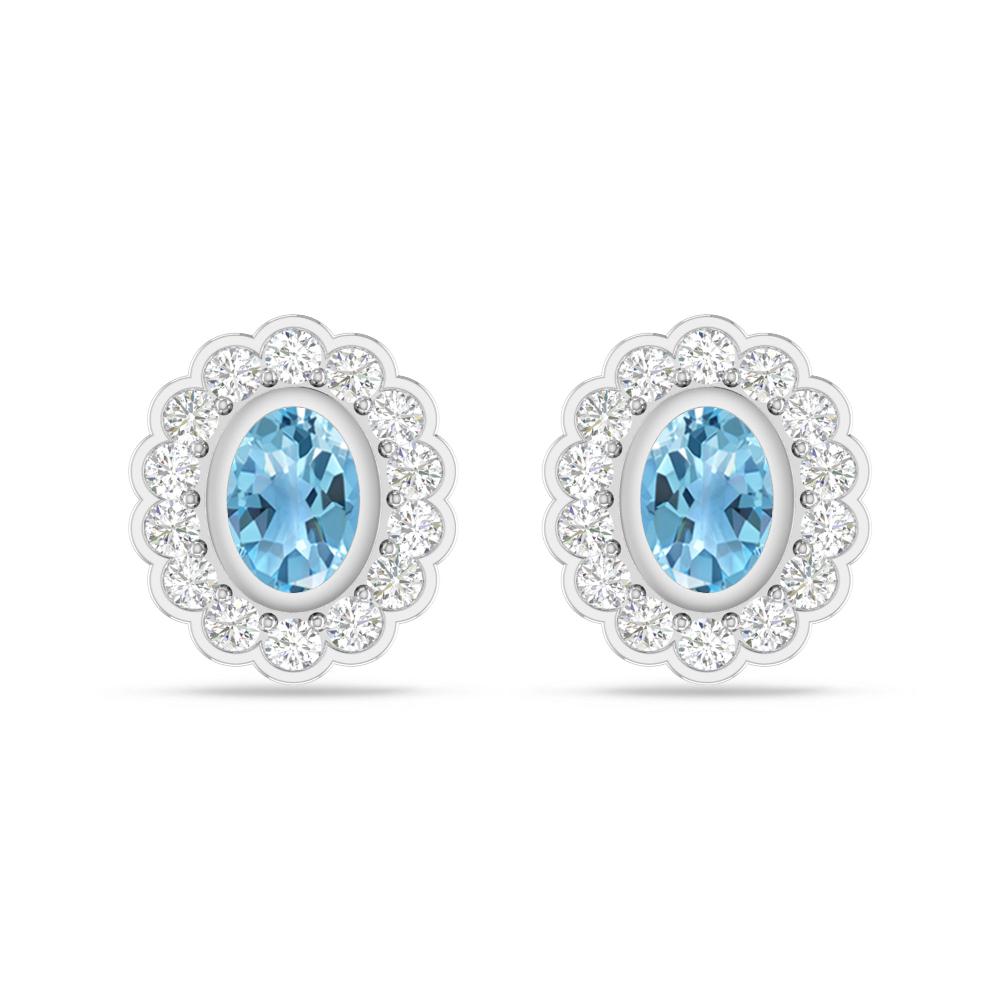 White Gold - Blue Topaz