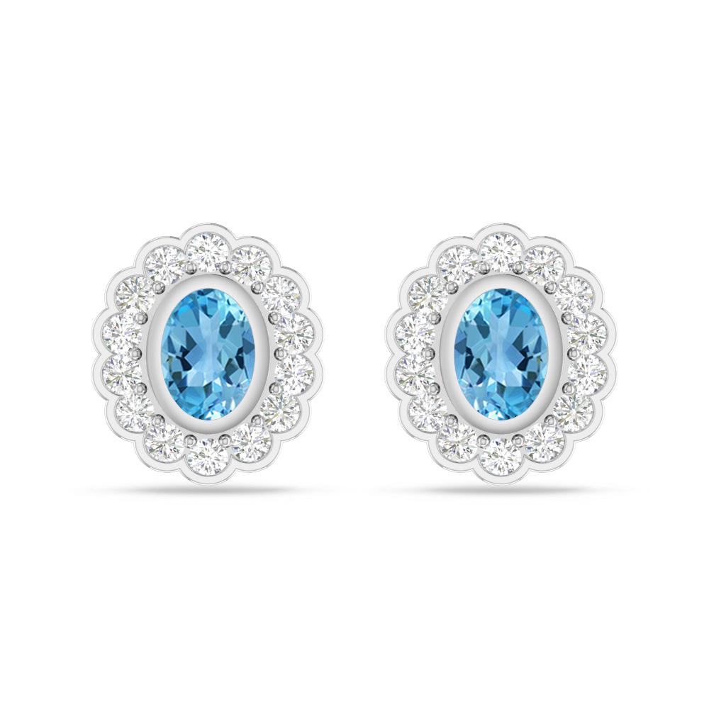 White Gold - Blue Topaz
