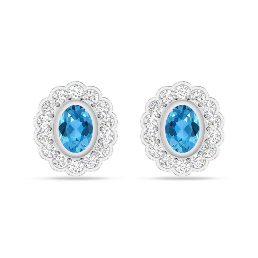White Gold - Blue Topaz