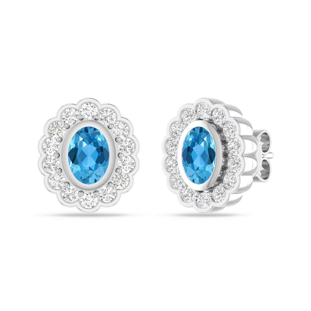 White Gold - Blue Topaz