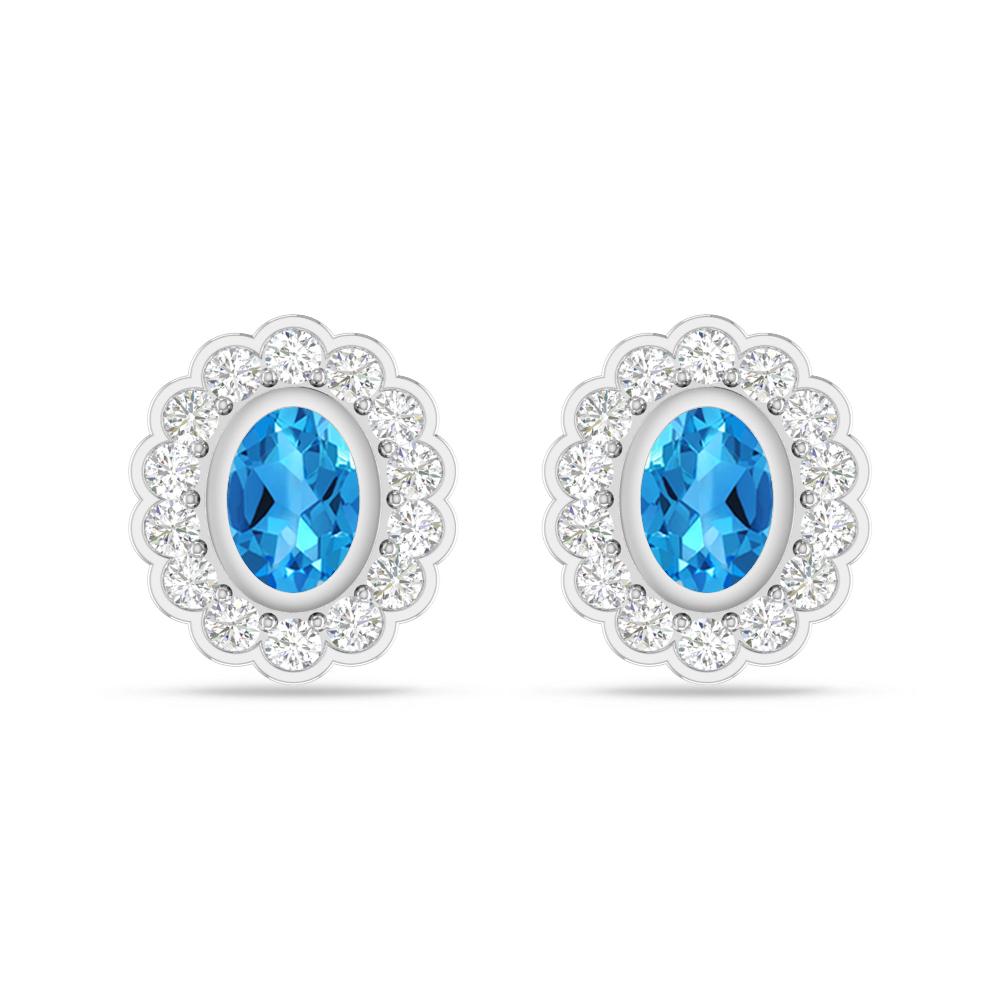 White Gold - Blue Topaz