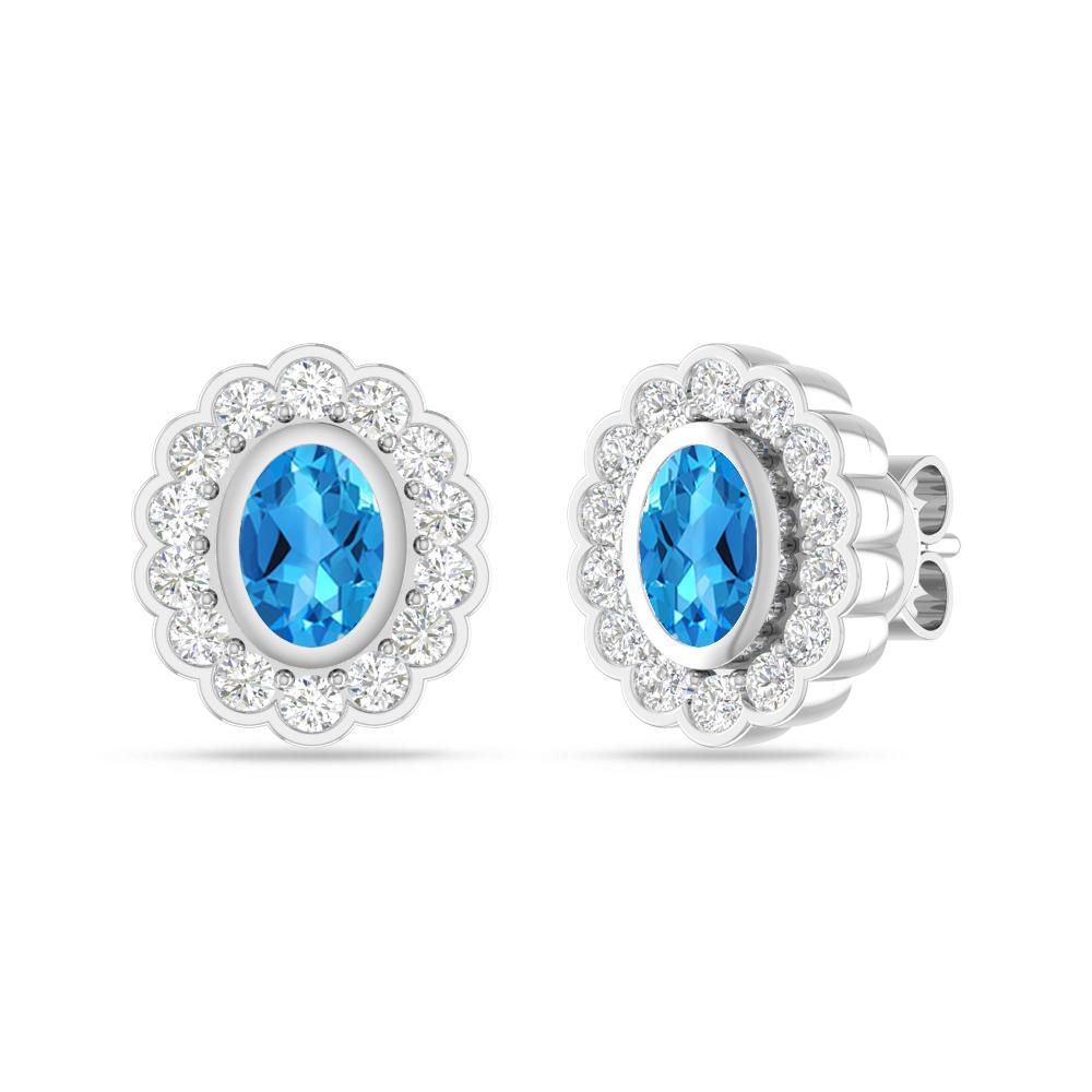 White Gold - Blue Topaz