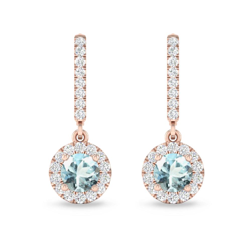 Rose Gold - Aquamarine