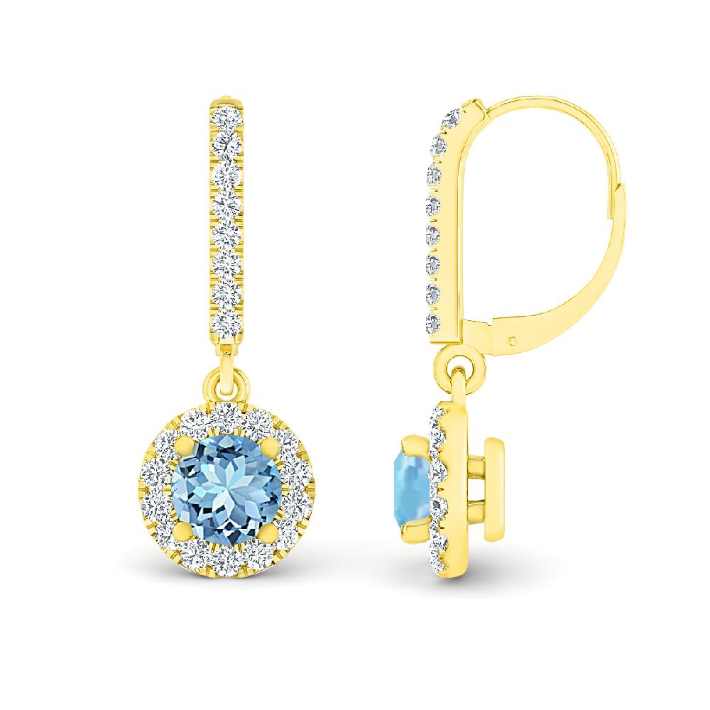 Yellow Gold - Aquamarine