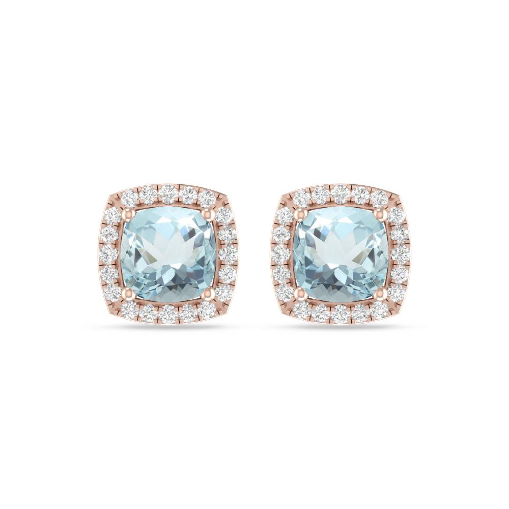 Rose Gold - Aquamarine