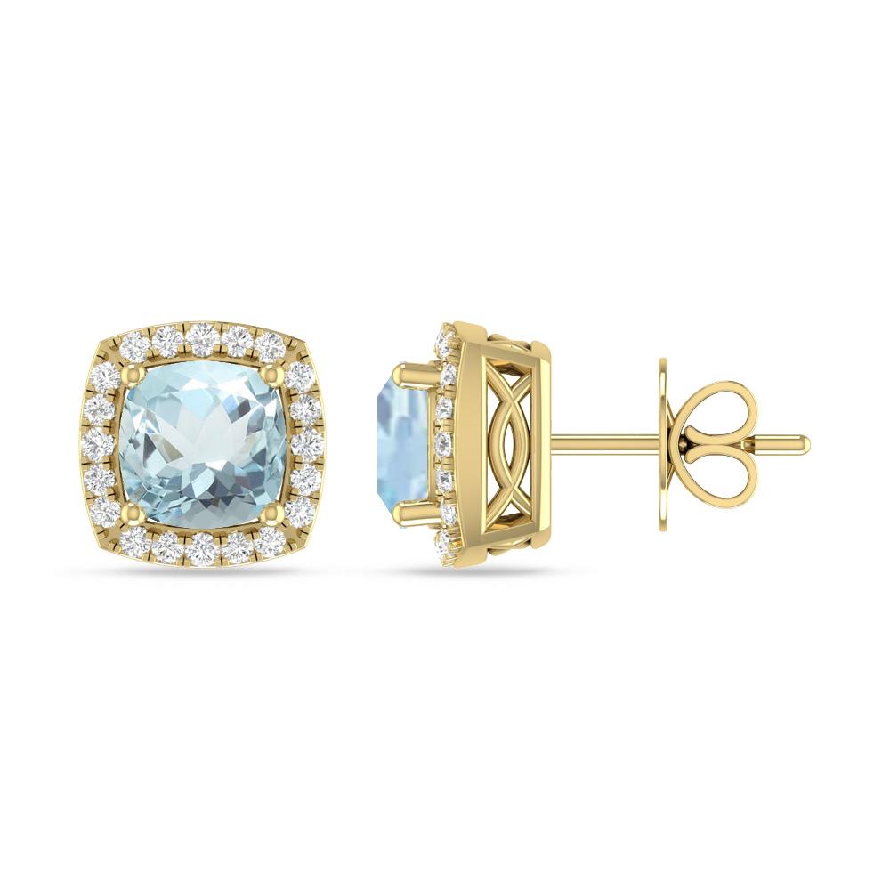 Yellow Gold - Aquamarine