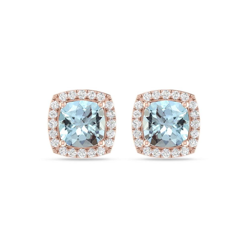 Rose Gold - Aquamarine