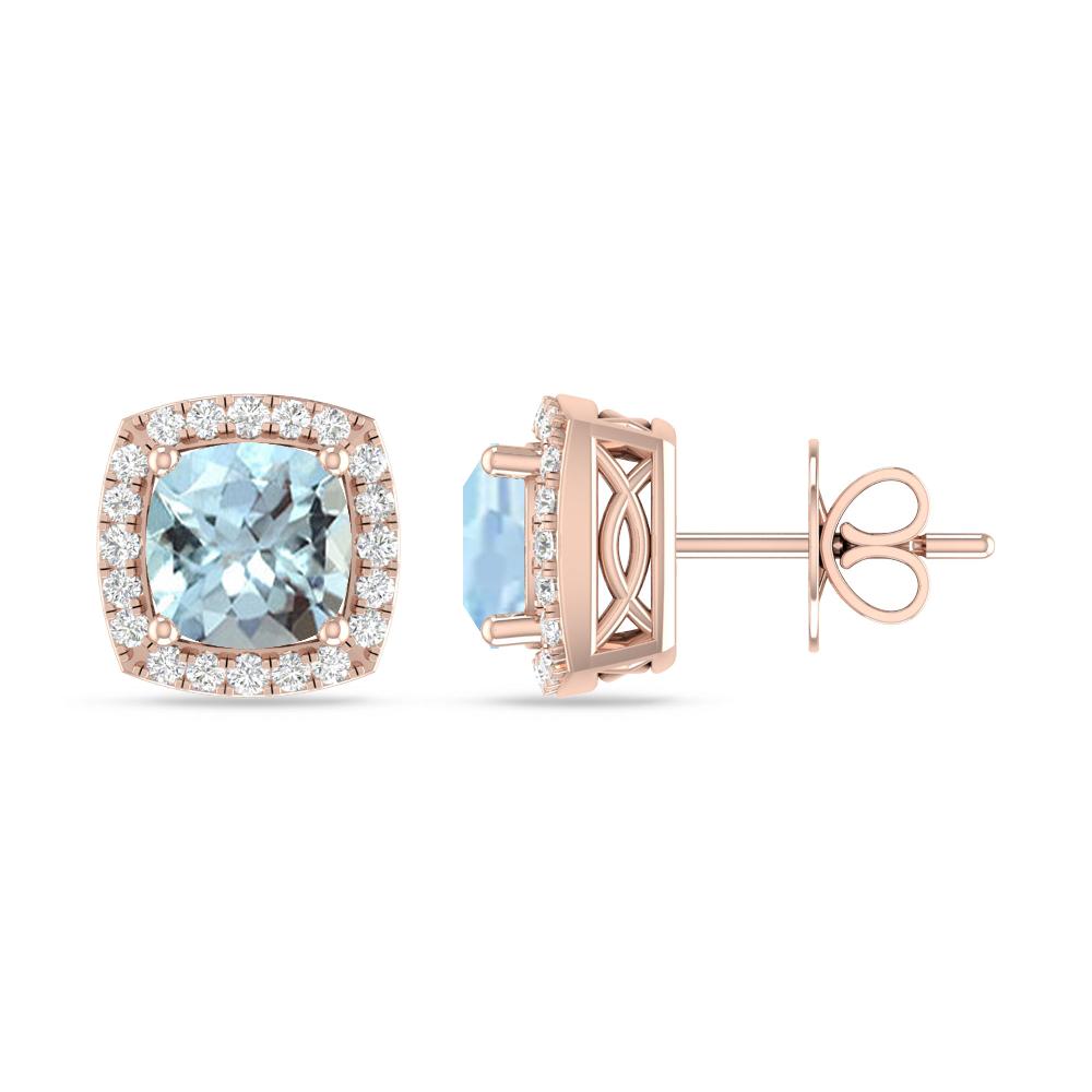 Rose Gold - Aquamarine