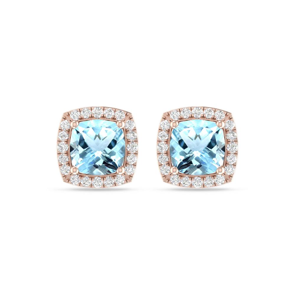 Rose Gold - Aquamarine