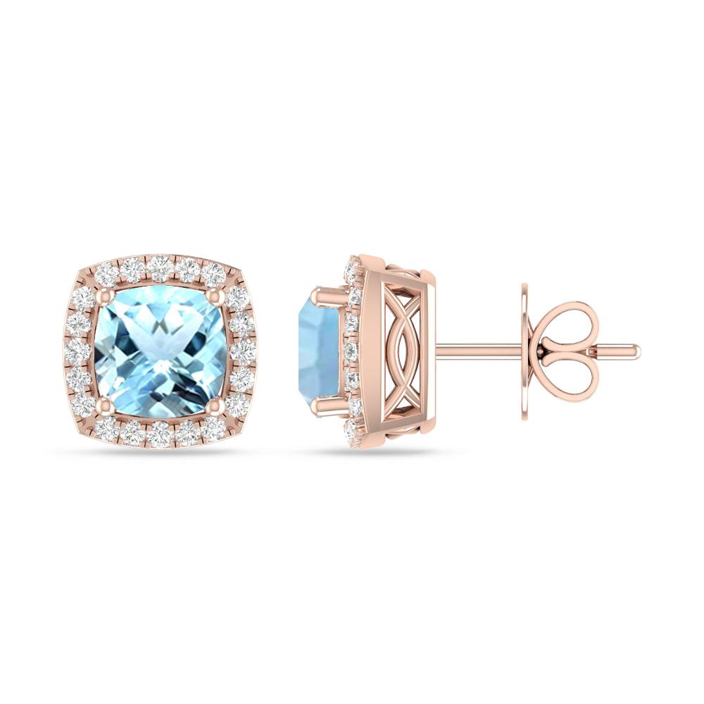 Rose Gold - Aquamarine