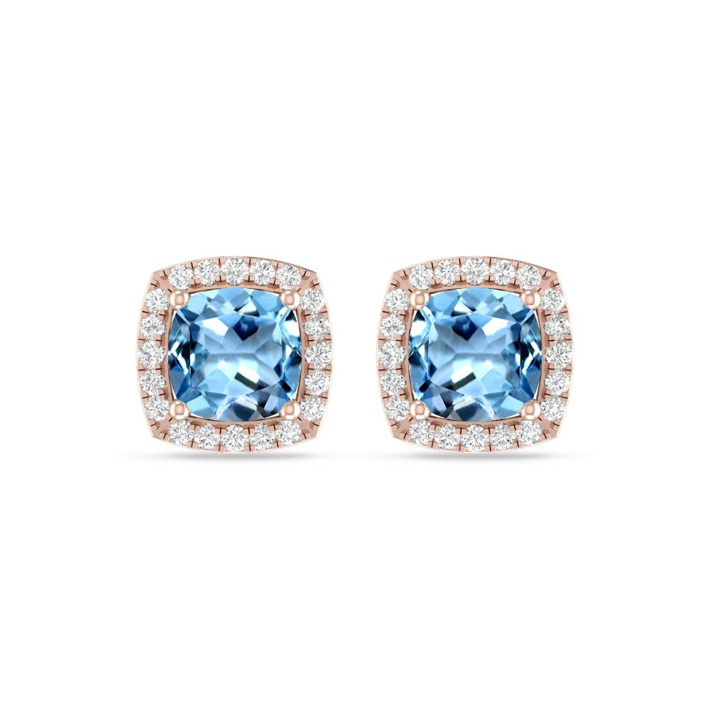Rose Gold - Aquamarine