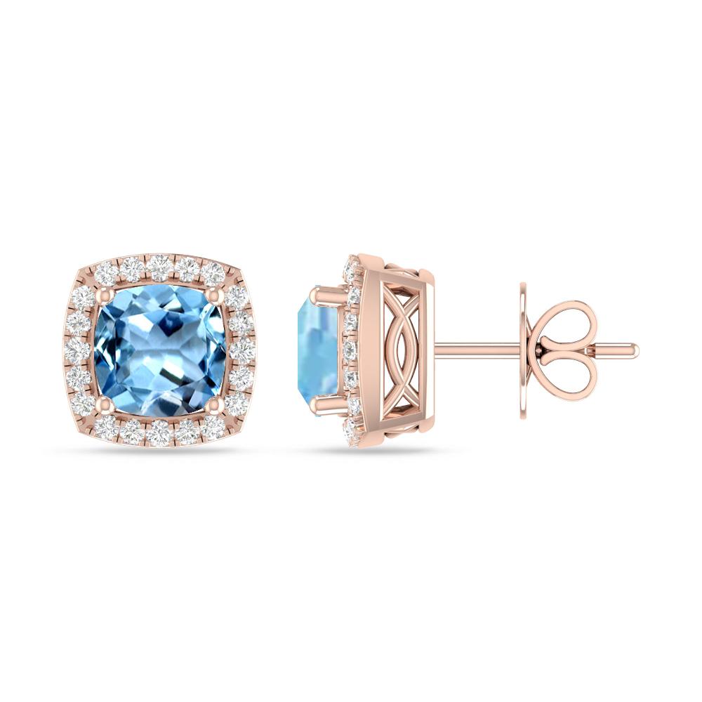 Rose Gold - Aquamarine