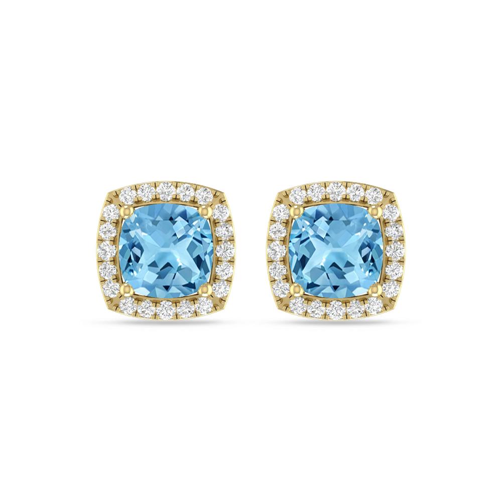 Yellow Gold - Blue Topaz