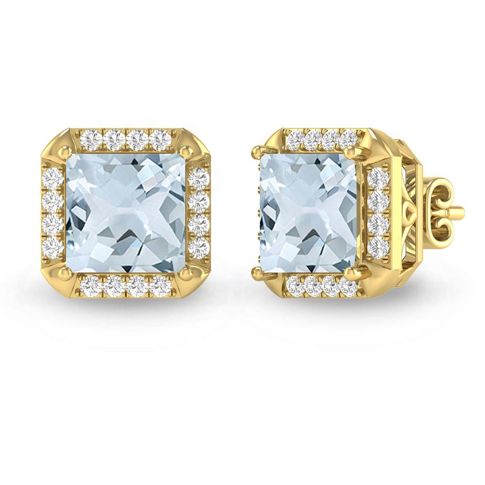 Yellow Gold - Aquamarine