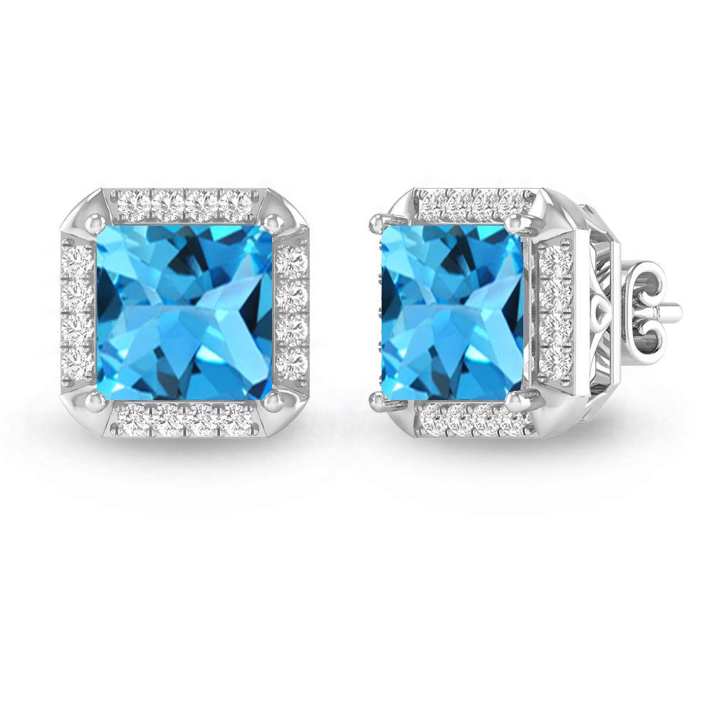 White Gold - Blue Topaz