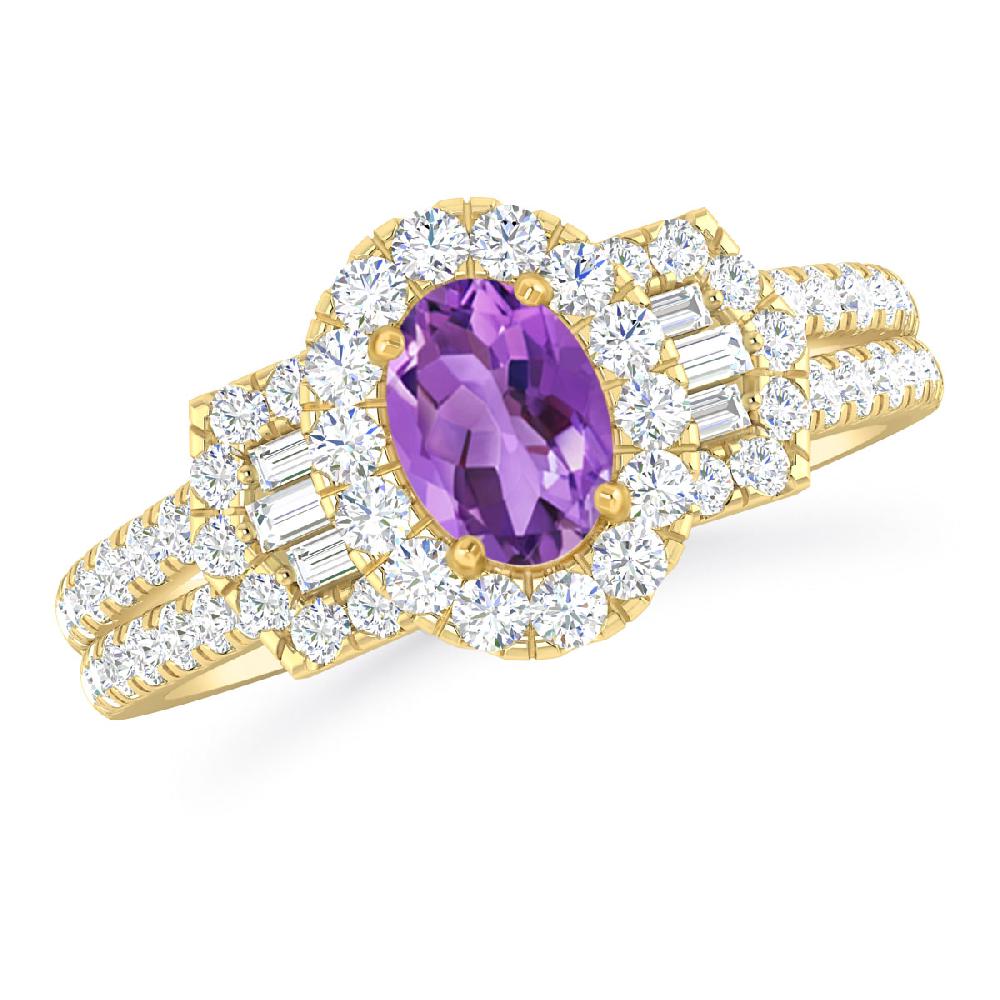 Yellow Gold - Amethyst