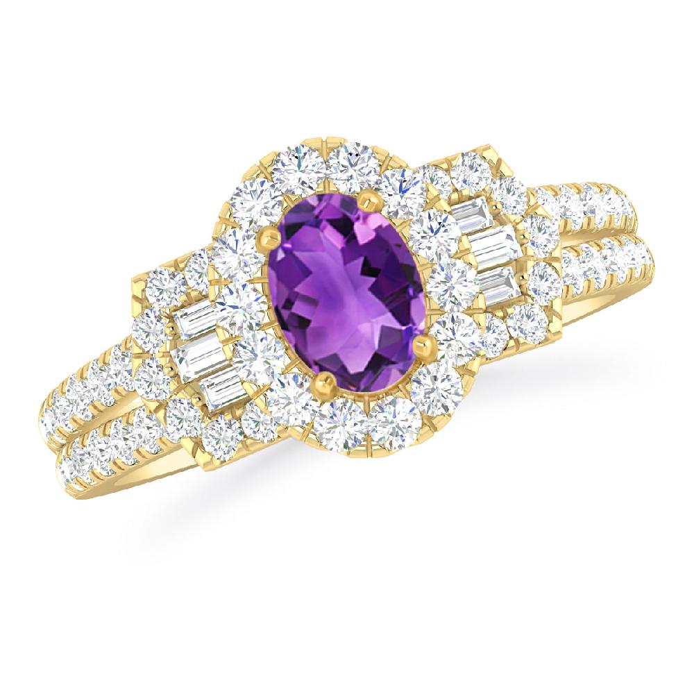 Yellow Gold - Amethyst