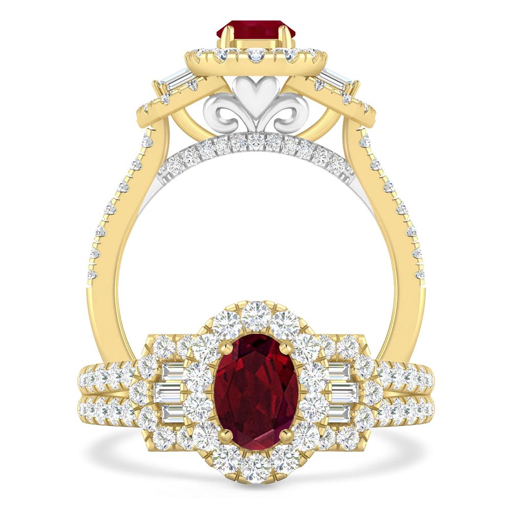 Yellow Gold - Garnet