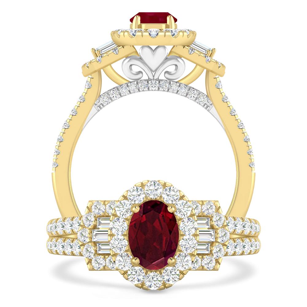 Yellow Gold - Garnet