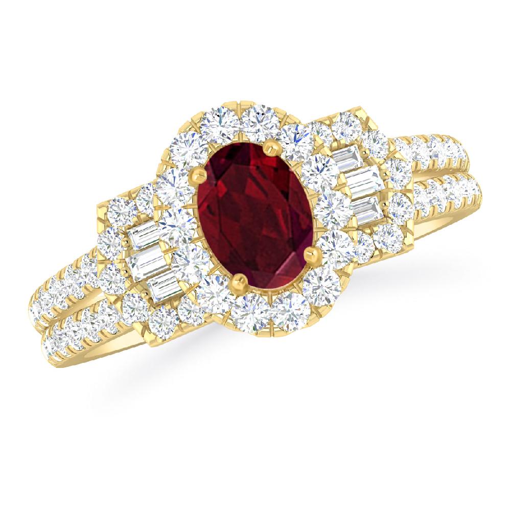 Yellow Gold - Garnet