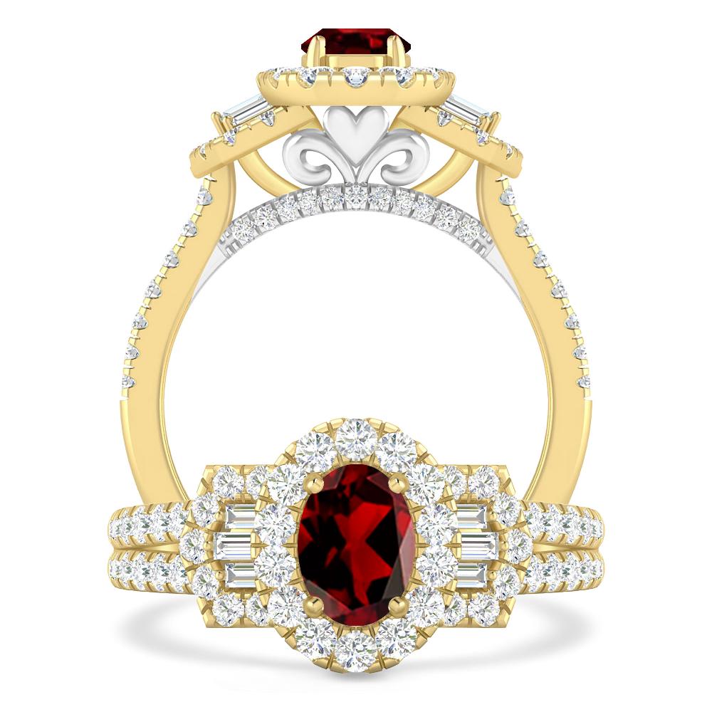 Yellow Gold - Garnet