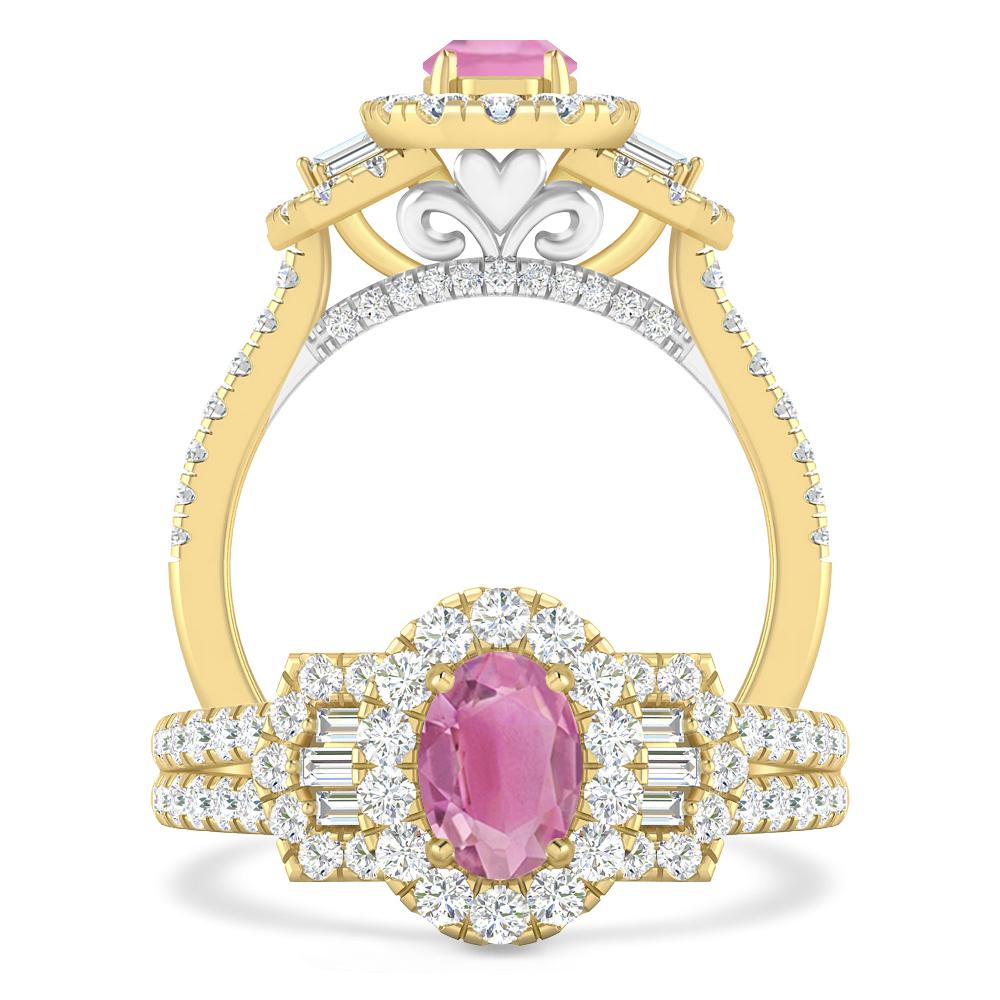 Yellow Gold - Pink Tourmaline