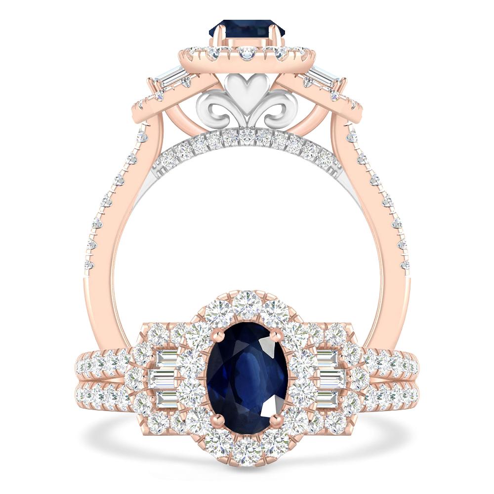 Rose Gold - Sapphire