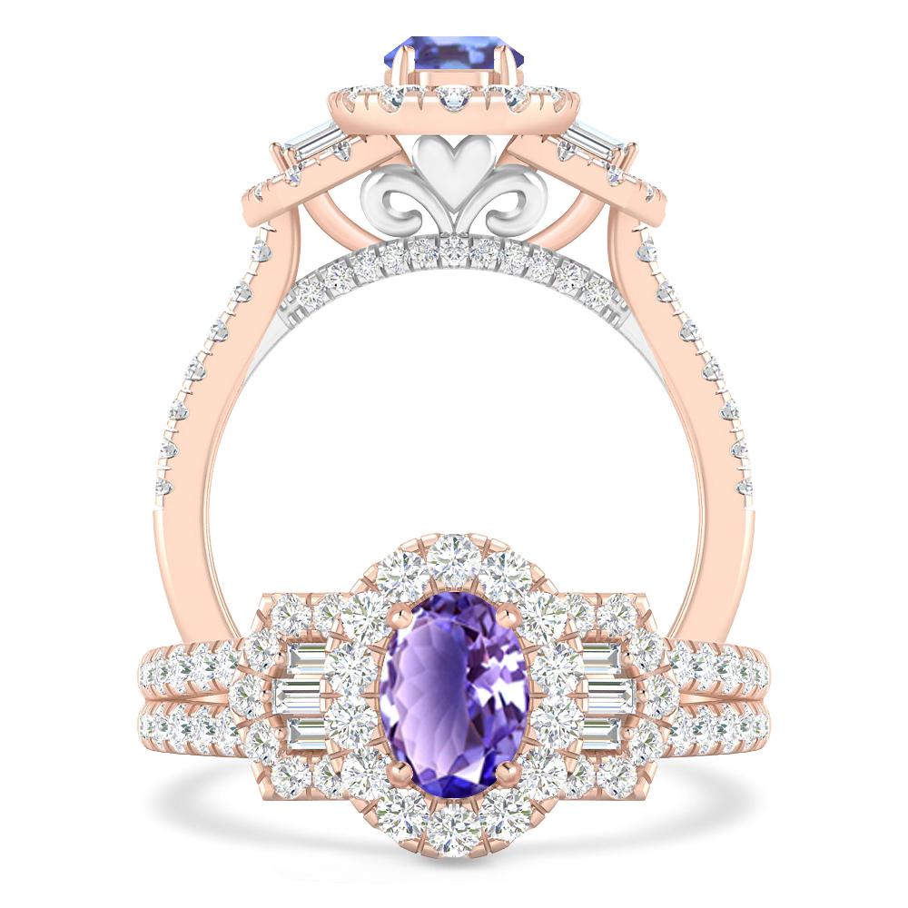 Rose Gold - Tanzanite