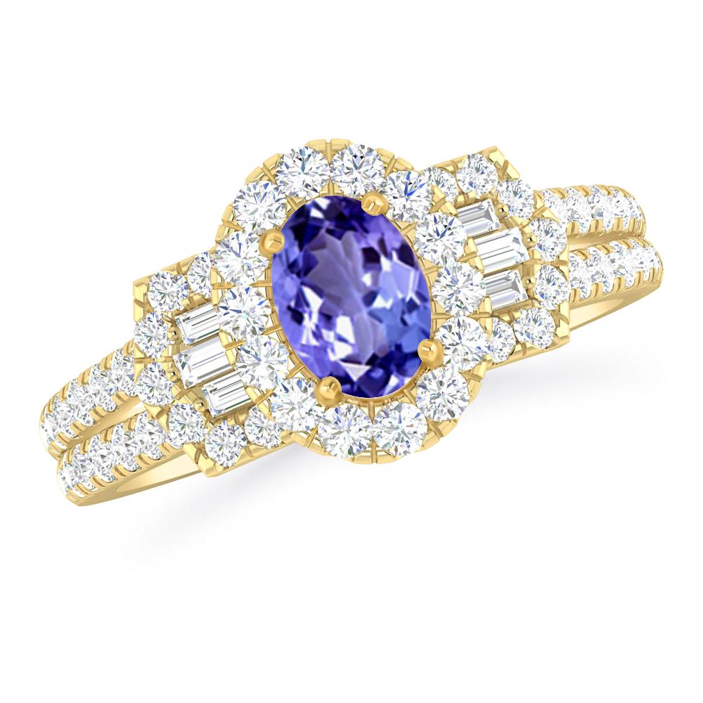 Yellow Gold - Tanzanite