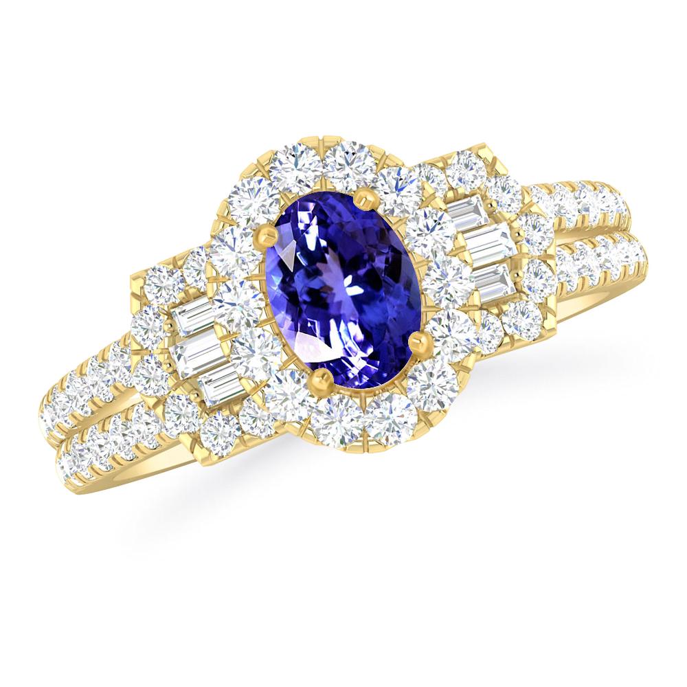 Yellow Gold - Tanzanite