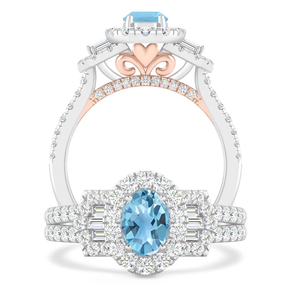 White Gold - Blue Topaz