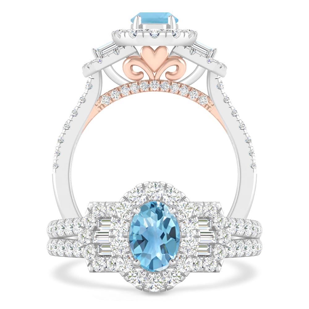 White Gold - Blue Topaz