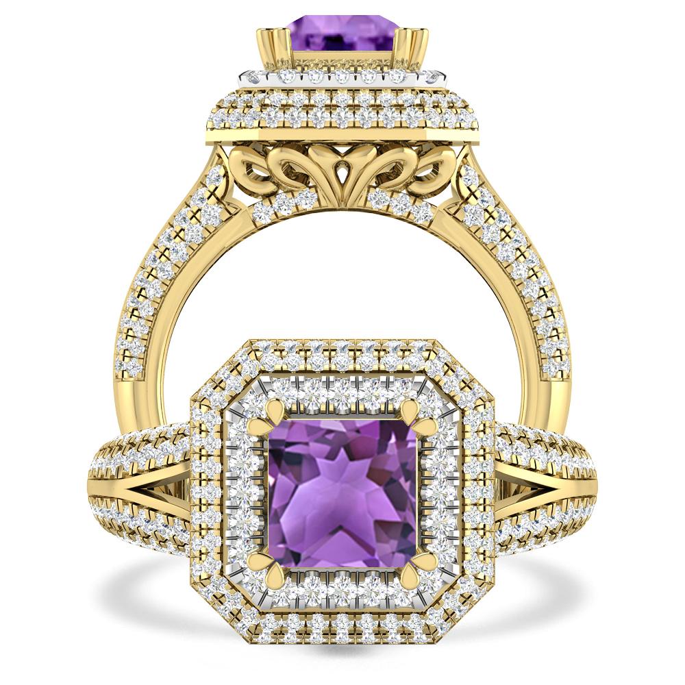 Yellow Gold - Amethyst