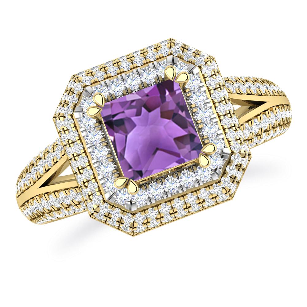 Yellow Gold - Amethyst