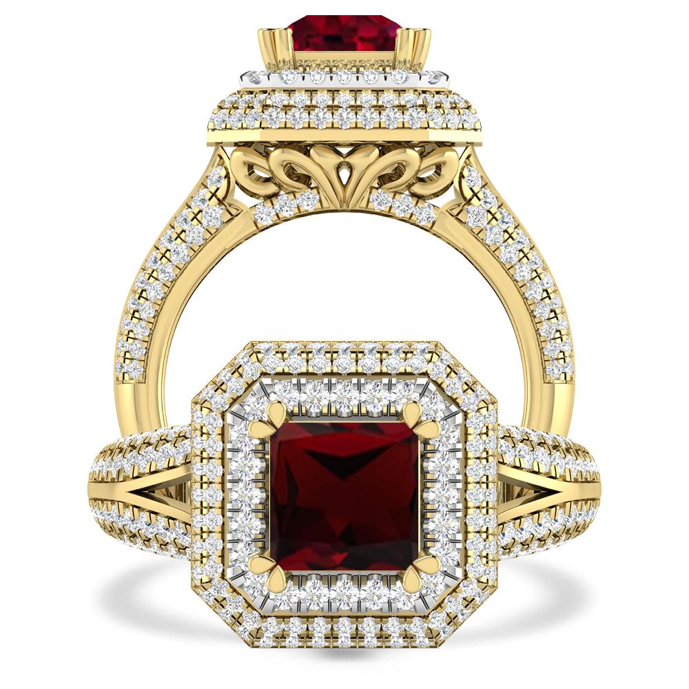 Yellow Gold - Garnet