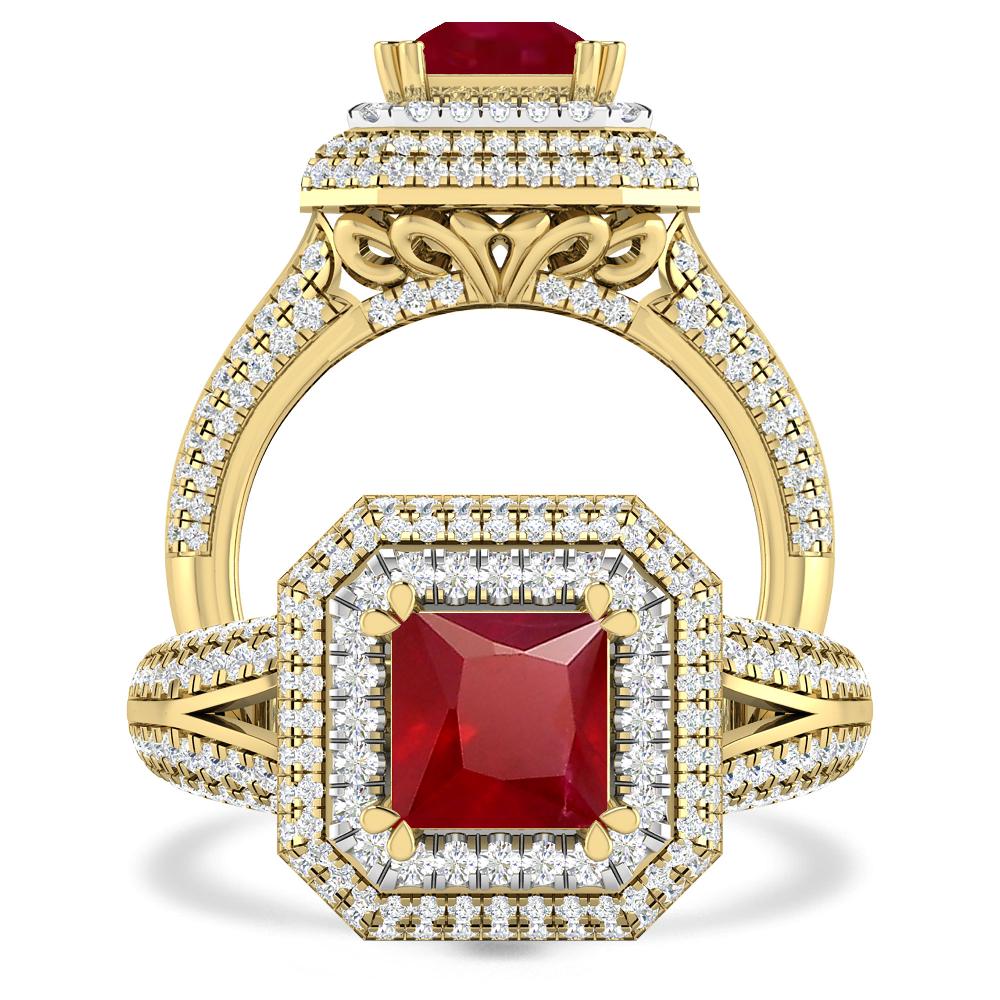 Yellow Gold - Ruby