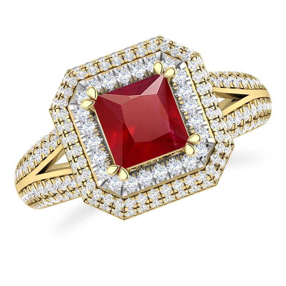 Yellow Gold - Ruby