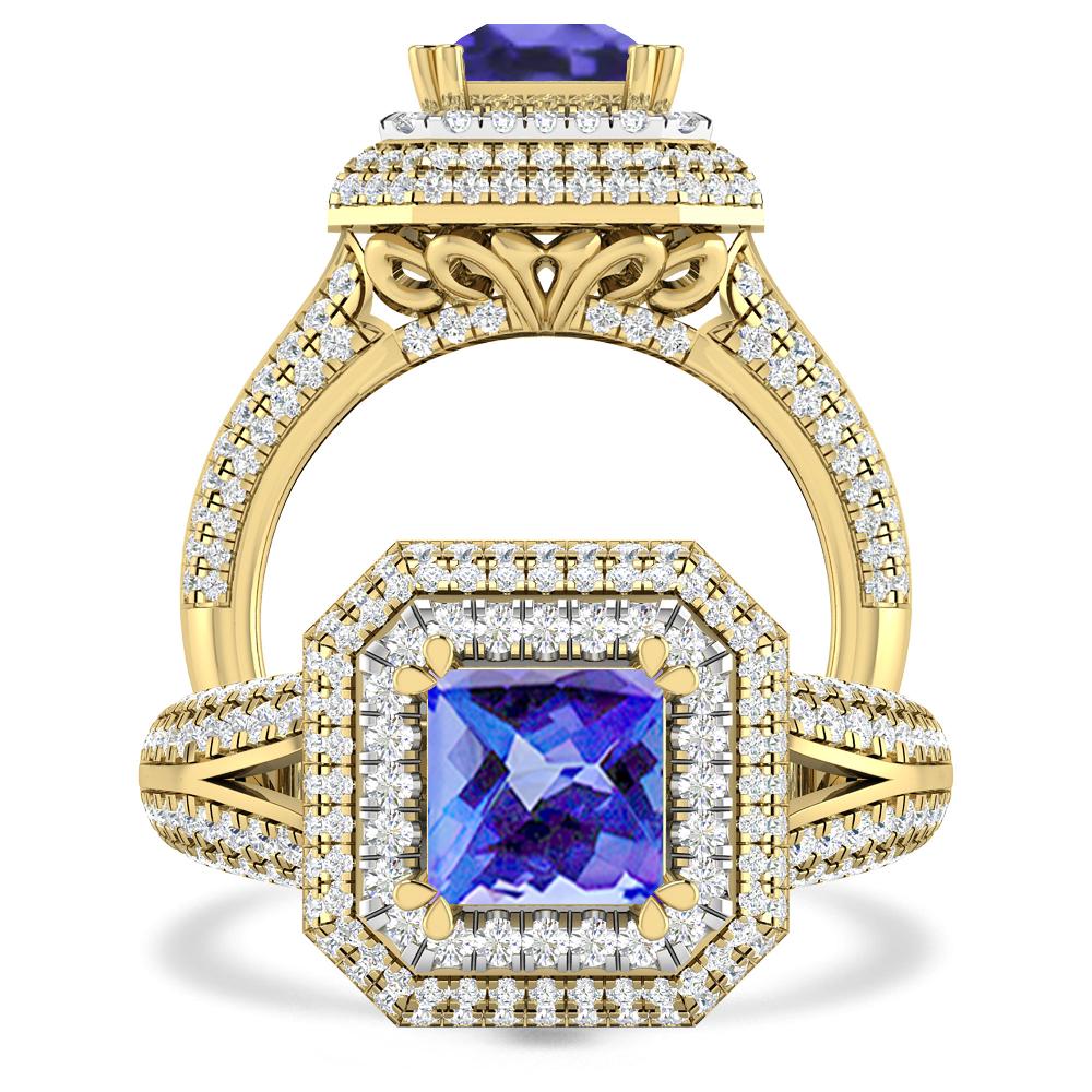 Yellow Gold - Tanzanite